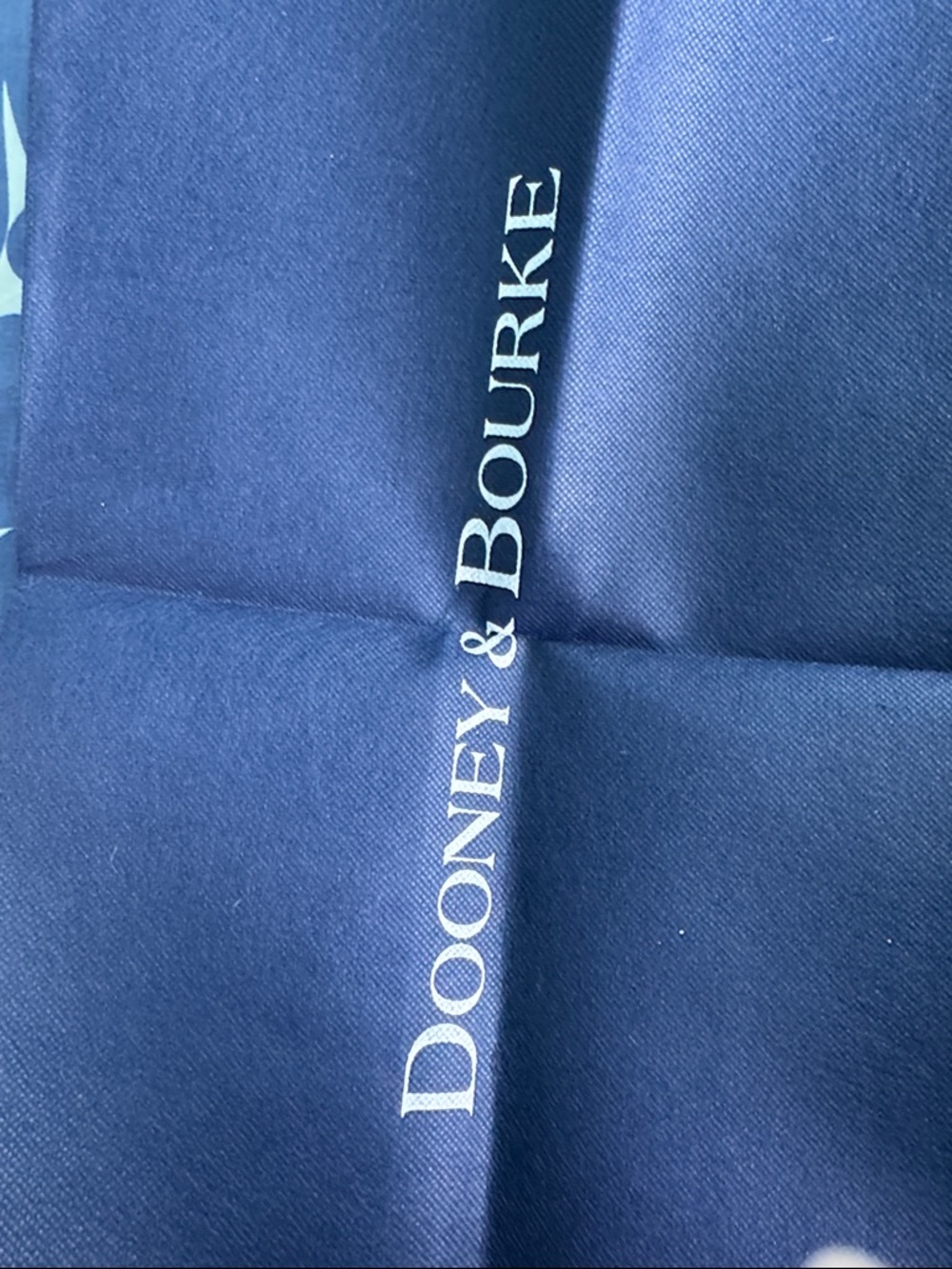 Dooney & Bourke White Pebbled Leather Tote with Brown Straps - Picture 6 of 7